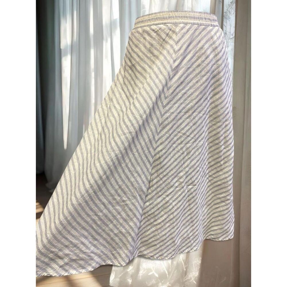 Cottagecore Linen Cotton Quiet Luxury Feminine Twee Coquette NWT Midi Skirt